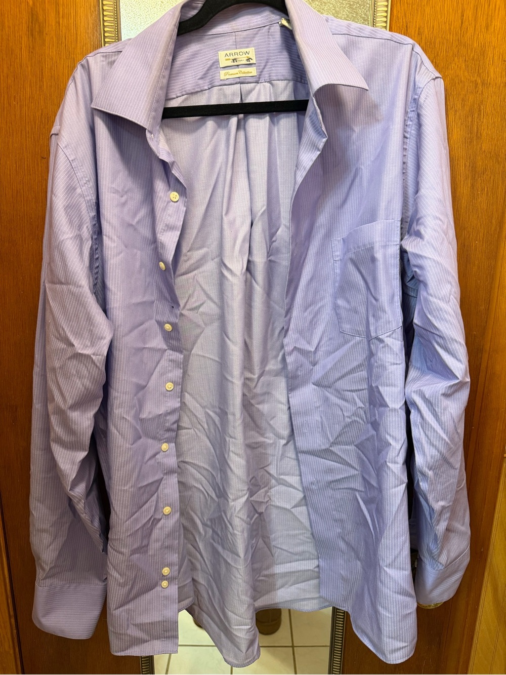 Arrow Men's Lavender Pinstripe Dress Shirt